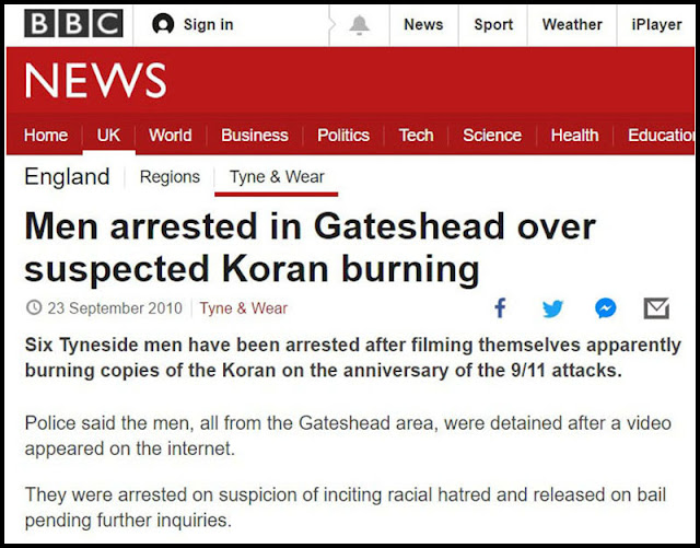 UK Rabbi Burns Bible on Twitter, but No “Hate Charges” 4 Gateshead koran