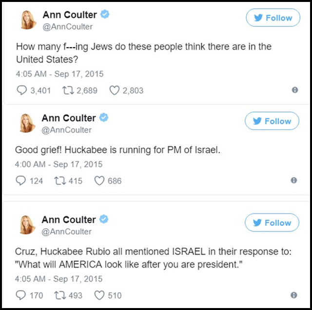 Ann Coulter: Behind the Media’s “Right Wing Violence” Lie 2 Coulter tweets base