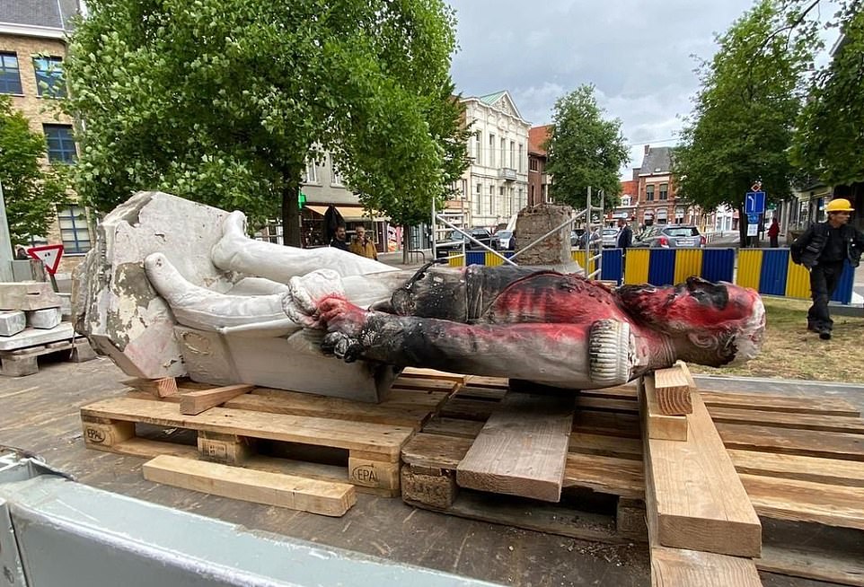 All European and American statues are being Torn down, Our History is being Erased while YOU Do Nothing 4 29406786 8402717 Removed A statue of Belgium s King Leopold II responsible for co a 1 1591717897436