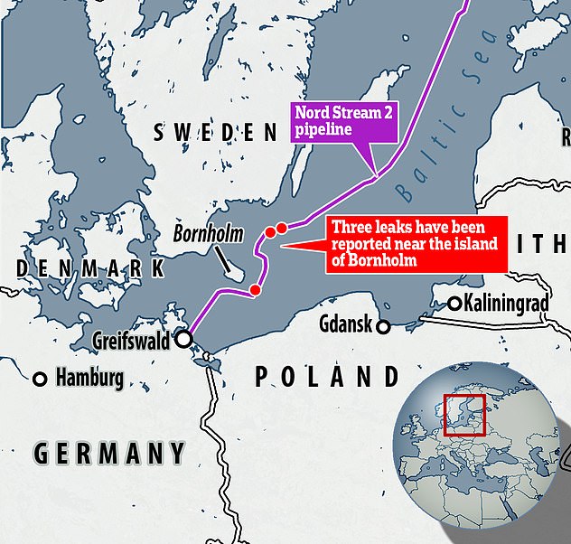 Nord Stream first images Reveal it was attacked with Extreme Force 4 63178363 11326855 All of the four leaks which were discovered on Monday last week a 22 1666084811072
