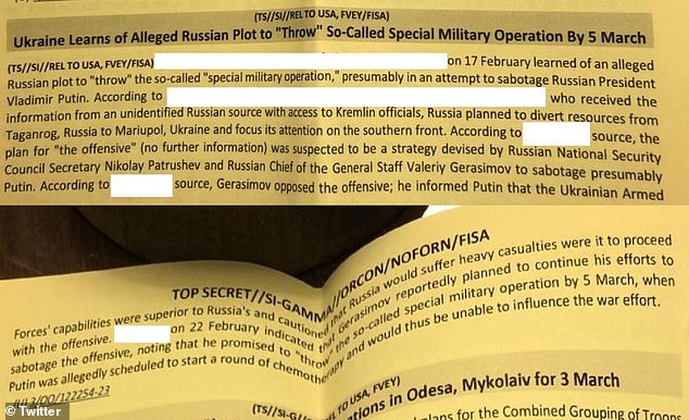 Putin is undergoing Chemotherapy Cancer Treatment according to leaked US documents 2 69790429 11969139 image a 27 1681394513807