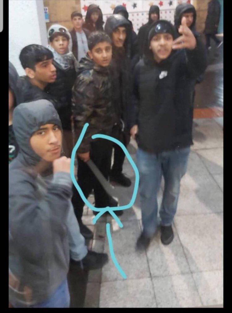 Gang of 100 Africans storm cinema in UK with machetes, attacking everyone, even Cops 2 birmingham cinema machete youths