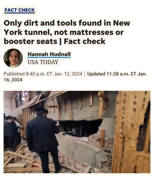Another FAKE 'Fact Checking' Exposed, 'No Mattresses' In NYC Synagogue Tunnels 2 nyc synagogue mattress tunnels