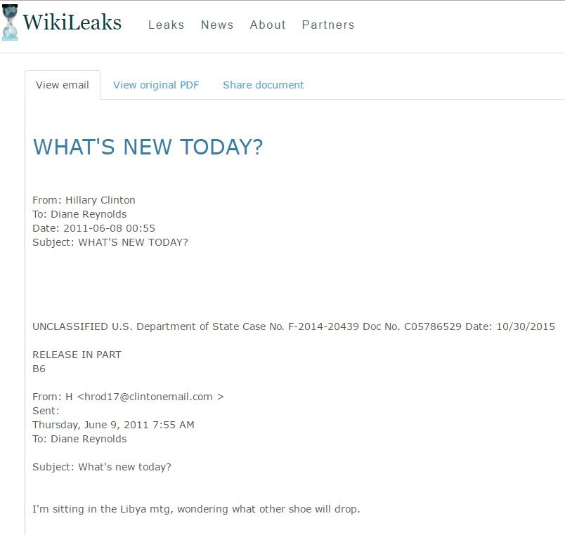 Wikileaks: 67 Emails Between Hillary and Chelsea Clinton under FAKE NAME 2 other shoe hillary chelsea