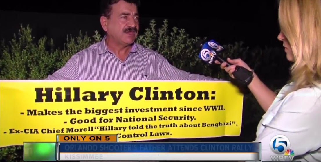 Father of Pulse Club Islamist Killer Spotted at Hillary's Florida Speech 3 Seddique Mateen Hillary Clinton3
