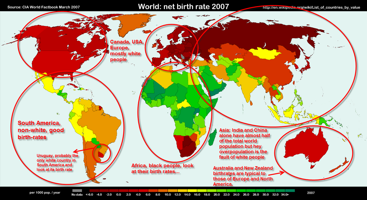 Only God Can save the World Now: Masses of Australian Vegan Men Go Castrate Themselves for Environment 2 World net birth rate 2007