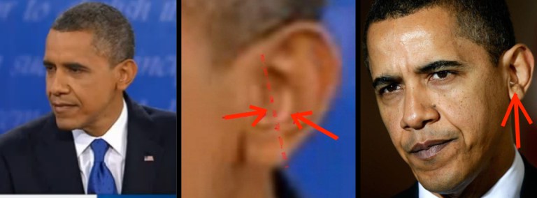 Crooked Hillary Wore Ear Piece During Veteran's Forum, Trump Was Constantly Interrupted 4 Obama Ear 001