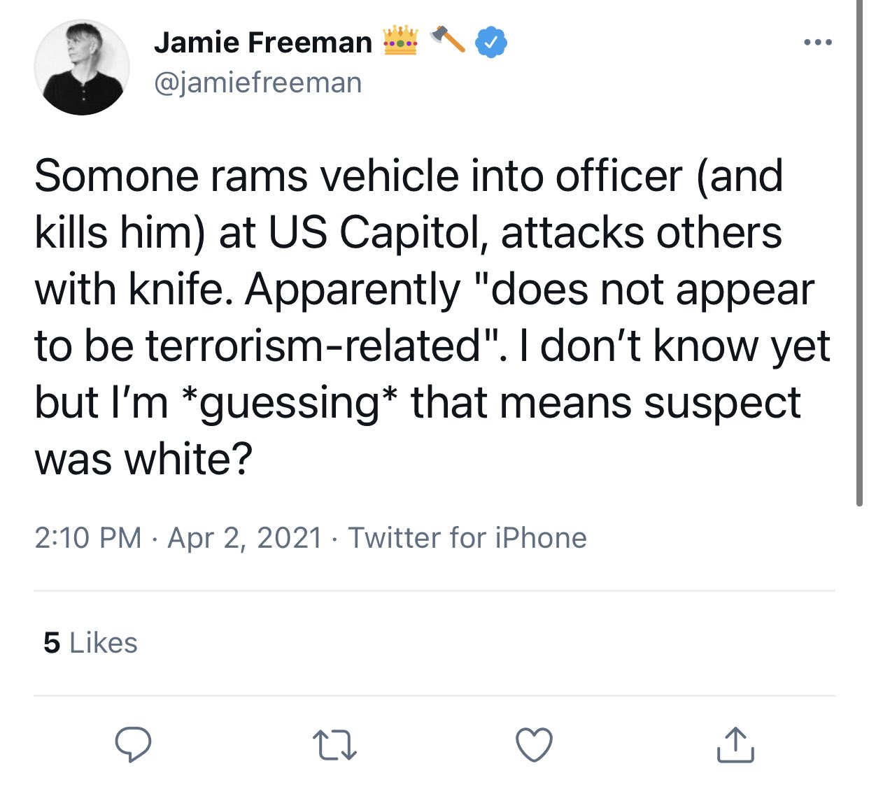 Black Islamist Rams Car Into White Capitol Cop Near White House, White People Get Blamed Anyway 2 8E0mVJL