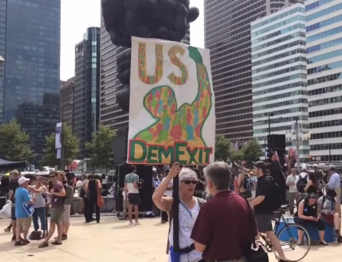 Green Party Leader Jill Stein Takes Control Over Disappointed Bernie Supporters 2 DEMEXIT Philly