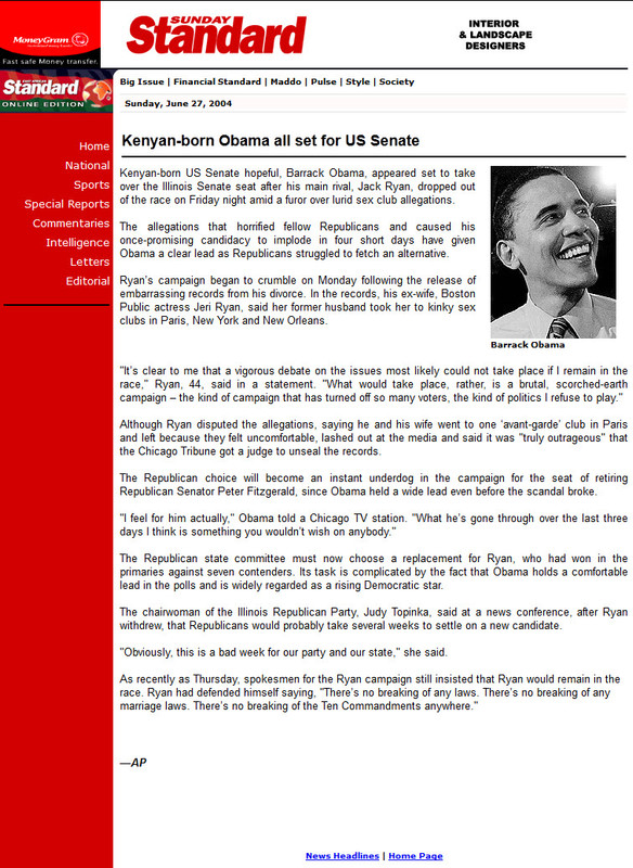 2004 article from Associated Press reveals that Obama is Kenyan-born 1 Kenyan News Full