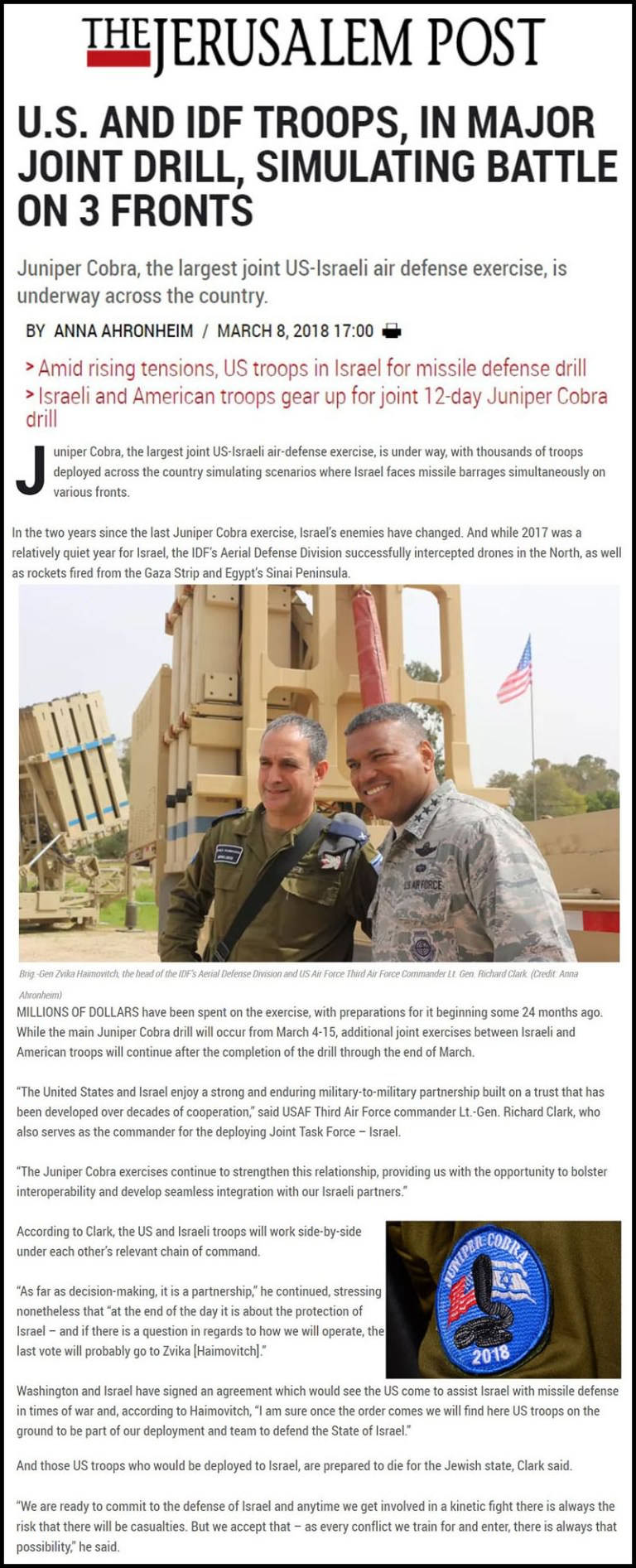 US Soldiers ‘Will Die for Israel’ says US Army General Richard Clark 2 Fwe1CsD
