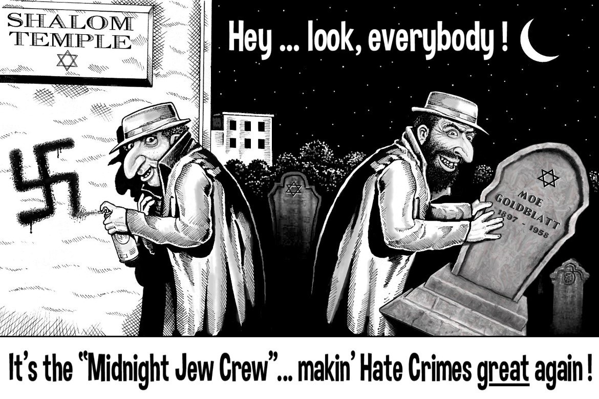 Jewish Cemetery Attacks are False Flag Hoaxes: Trump 3 J2E63Xe