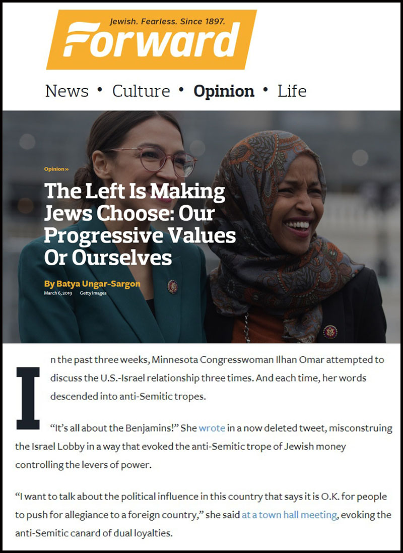 Double Values: "Progressive Policies or Selfishness", Major US Jewish Paper Says 2 KRHyUVp