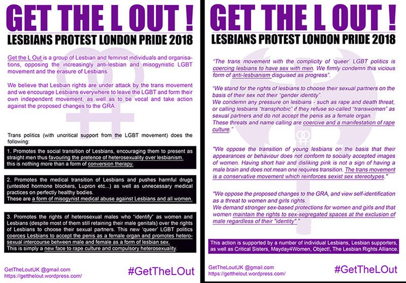 Lesbians clash with Transgenders at London Gay Pride Parade 2 LFiGGmp