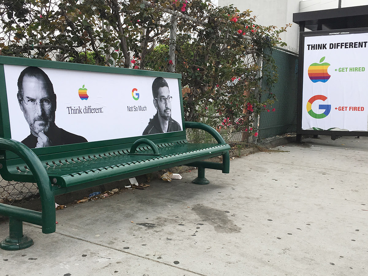 Fired Engineer James Damore calls Google "Goolag" in HQ protest 3 aj1Kvws