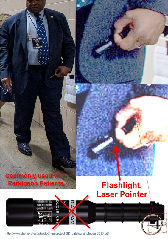 Secret Service Flashed Lights on Floor for Hillary Leaving Debate - Parkinson Proof 1 hillary handler not diazepam flashlight pointer