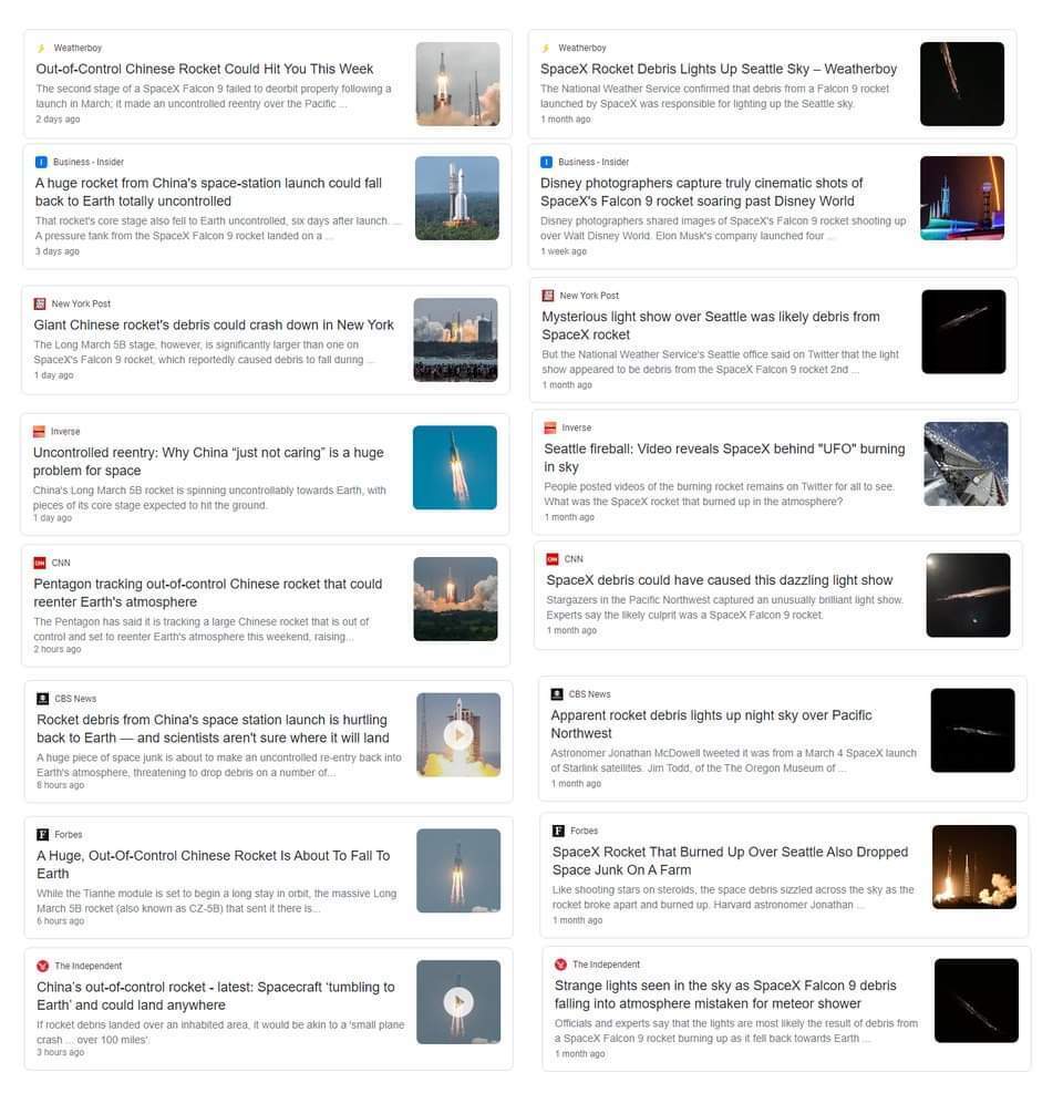 US Media says Chinese space debris is Dangerous, while American one is a Dazzling Light Show 2 60952f2720302779dd15c2b8