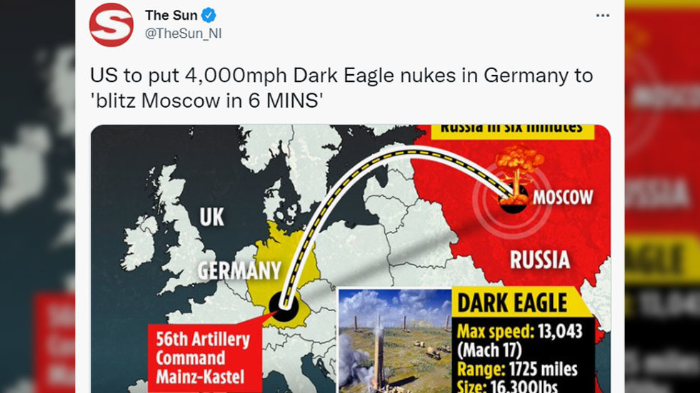 UK papers cheer US hypersonic nukes in Germany, shows mushroom cloud over Moscow 1 618f7d9b2030272362791dd8
