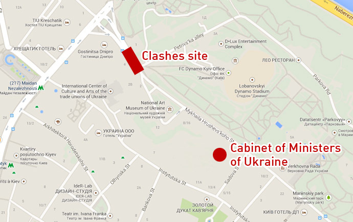 Ukraine opposition vows 'to go on offensive' if demands not met 2 map 1
