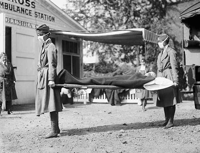 Mad scientist’s ‘incurable’ swine flu virus 2 1918 flu outbreak redcrosslittercarriersspanishfluwashingtondc