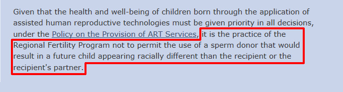 Canadian fertility clinic bans patient from using non-white donor 2 donor1