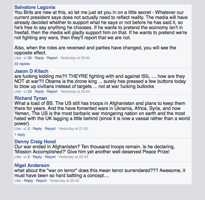 Obama Memorial Day Remark Slammed 2 facebook