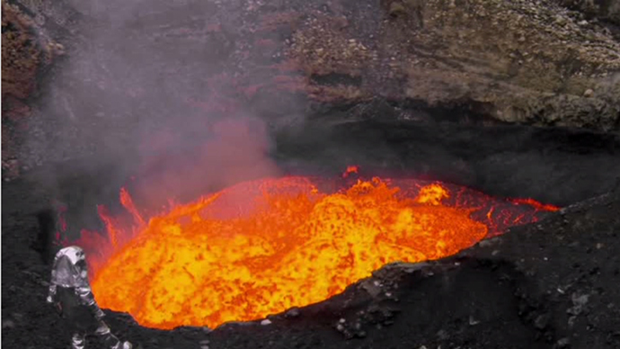 Filmmaker descends into fiery active volcano 5 2