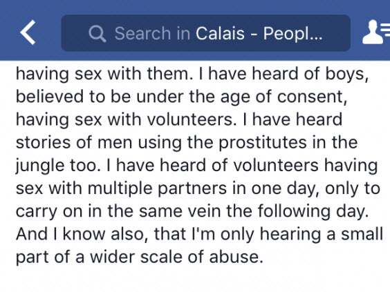 Female Volunteers At Calais Jungle ‘Having Sex With Multiple Refugees A Day’ 2 calais screenshot