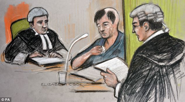 Sulphuric acid attacker who left man looking like 'zombie' facing jail 7 Awais Akram court sketch