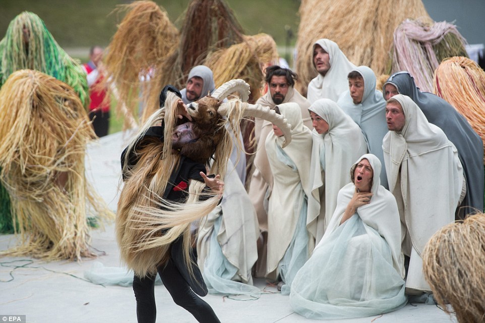 Switzerland marks opening of world's longest rail tunnel with Satanic Ritual 6 34D1DB1000000578 3620446 image a 22 1464807586081