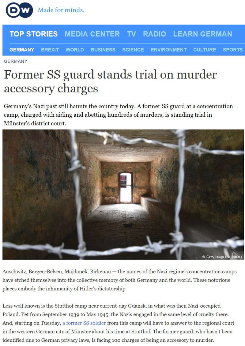 94-Year-old German On Trial for Operating Clothes Disinfection Chamber at Stutthoff Camp 1