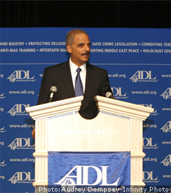 Eric Holder Pledges Hate Crimes Cooperation with ADL 1 Attorney General Eric Holder ADL
