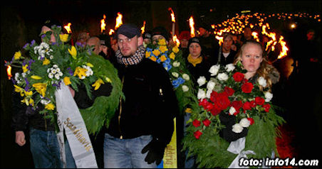 Swedes hold march to commemorate Daniel Wretström and oppose immigration 5 salem march 2007 2
