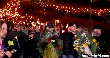 Swedes hold march to commemorate Daniel Wretström and oppose immigration 4 salem march 2007