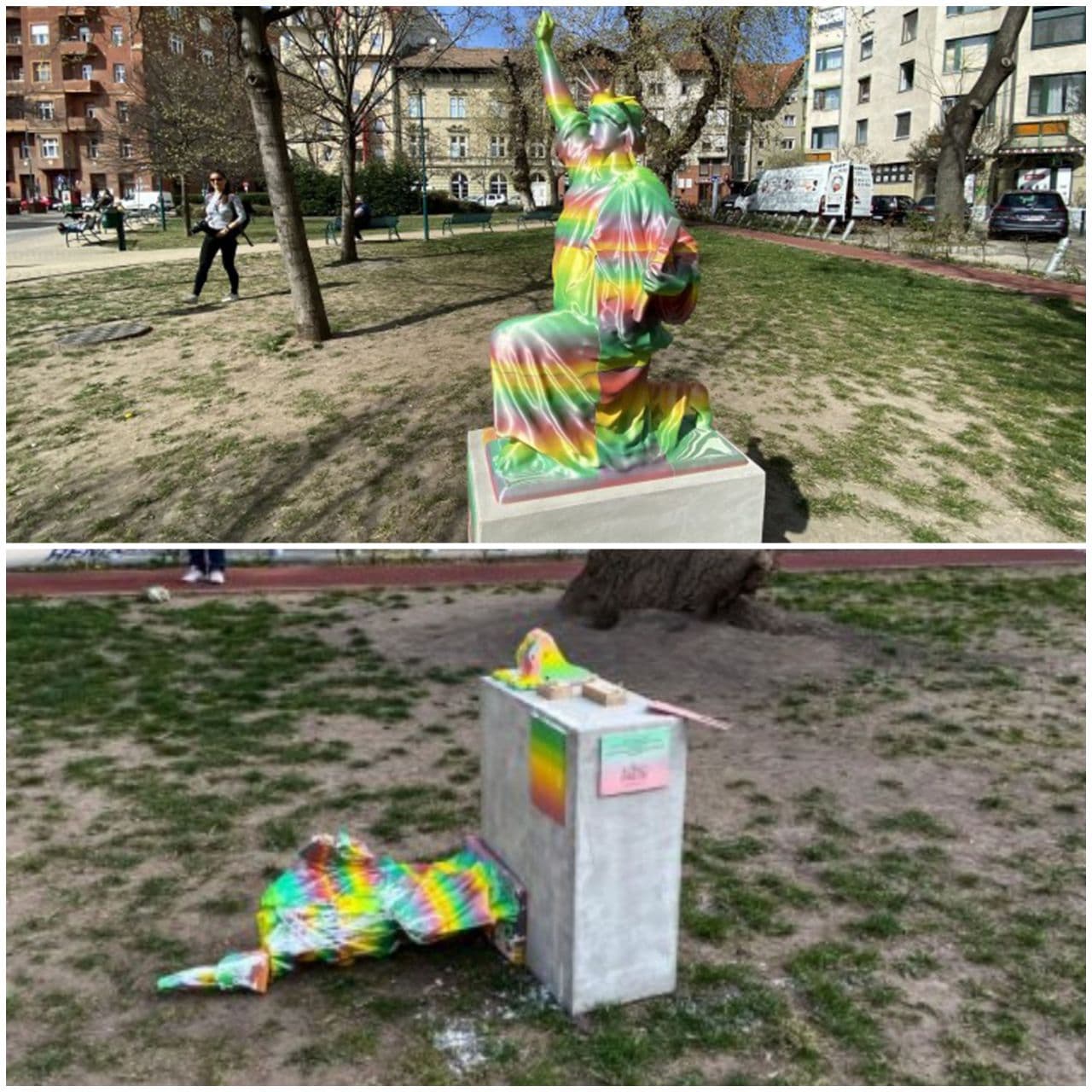 Rainbow-Colored BLM Statue in Budapest Demolished Within 24 Hours 2 jgSBH5g