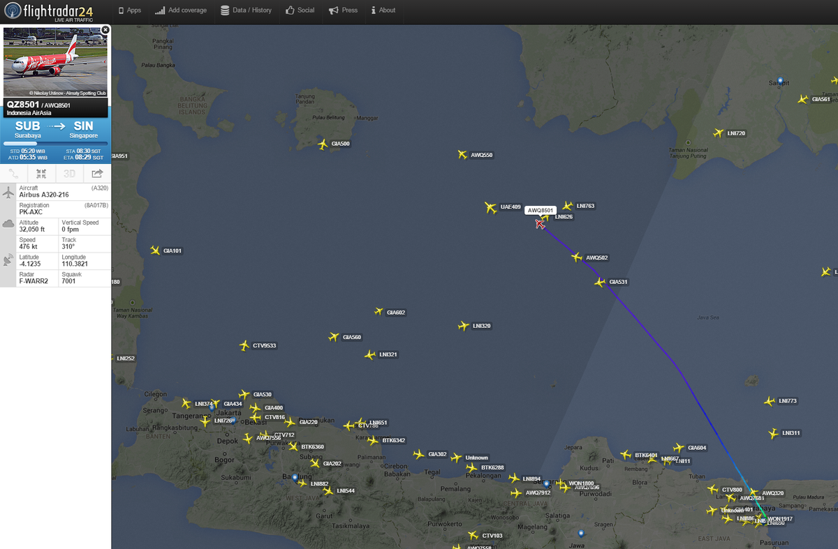 AirAsia flight from Indonesia to Singapore confirmed missing 3 B56mcP8CIAA iPY