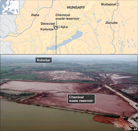 'One year' to clean toxic spill in Hungary 2 49371374 hungary river sludge464