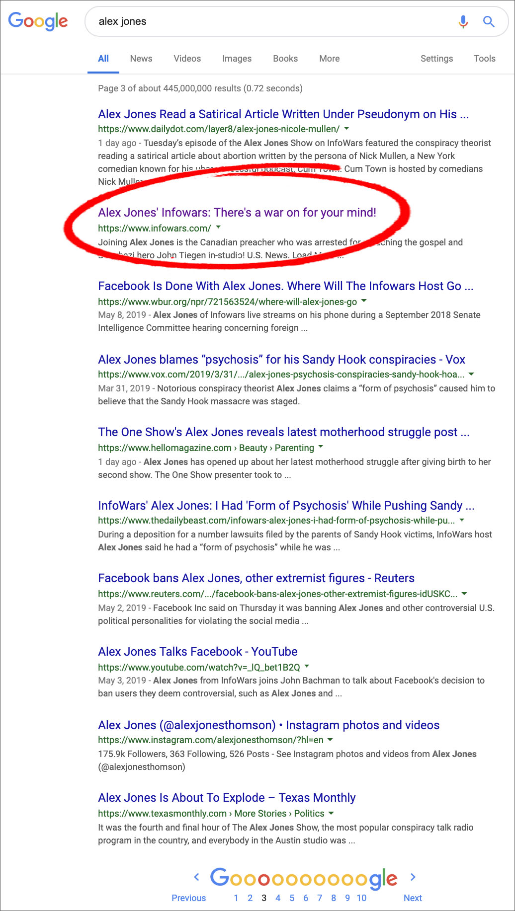 Google De-Lists Alex Jones From Search Results 2 mj70V15