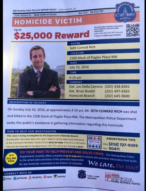 Julian Assange: Killed Seth Rich Was Wikileaks DNC Source, Offers $20K Bounty 2 seth rich bloomingdale 02