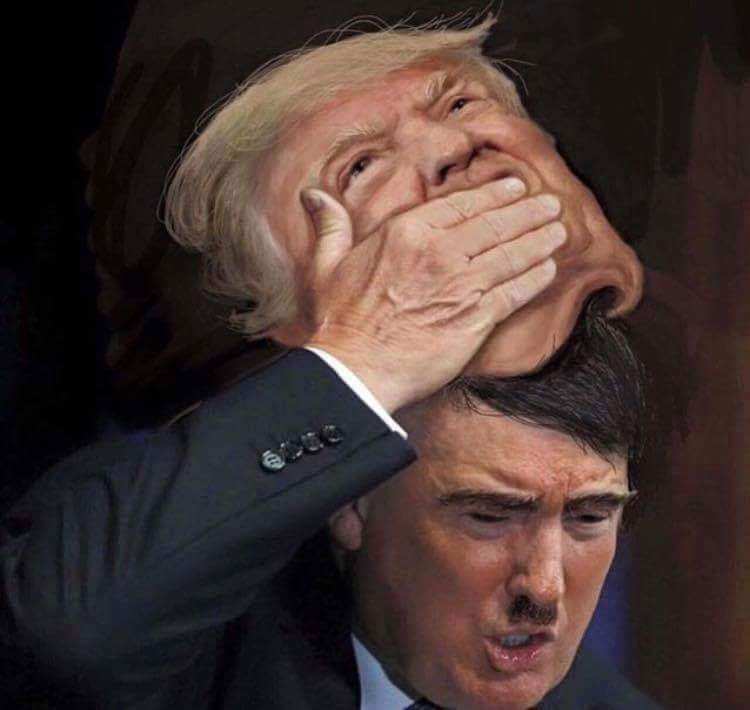 Hillary Clinton: "Trump is a Conspiracy Racist KKK Misogynist Alien From Planet Kremlin" 1 hitler trump mask