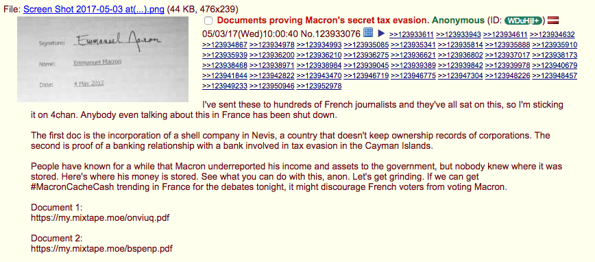 Macron's Tax Evasion Busted on 4Chan, Proof of Off-Shore Bank Account 3 oHB9UX5