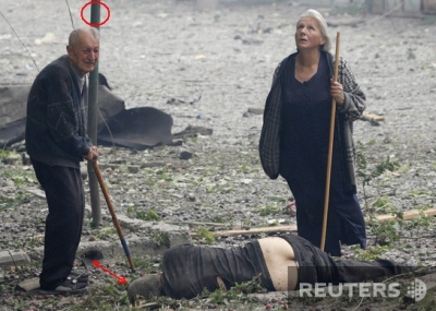 Reuters faked images of Georgian victims allegedly killed by Russian attacks 3 200809010003