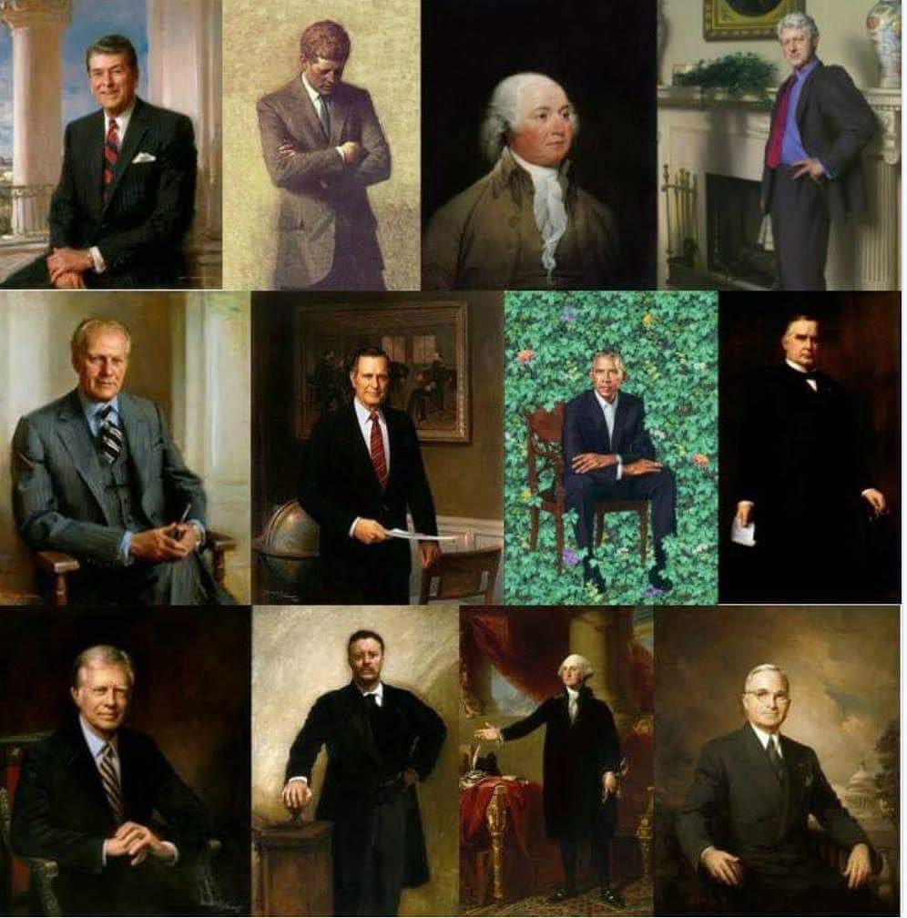Obama's historic Presidential Portrait features Sperm on his Forehead 3