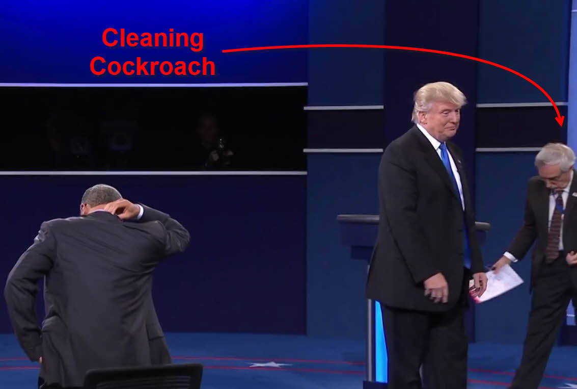 Cheating Hillary Wore Cheap eBay Spy Earpiece During Debate 8 cleaning cockroach