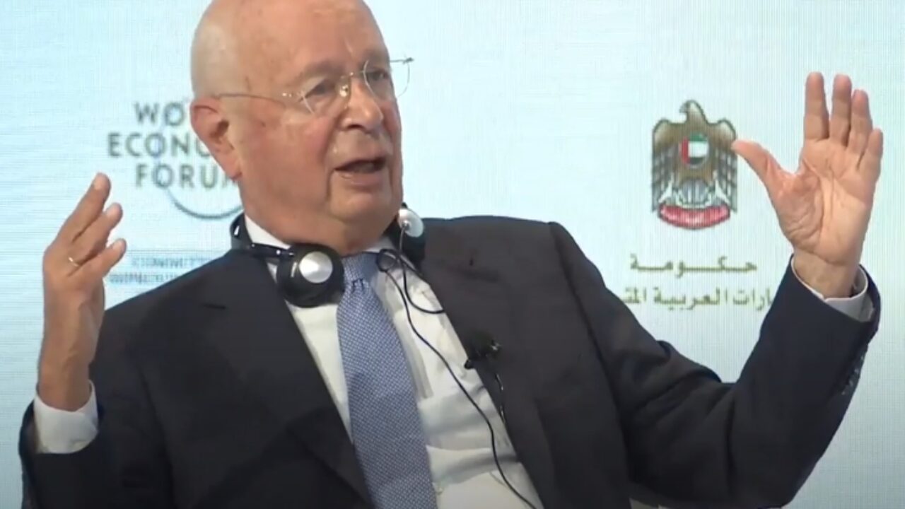 WEF Caught Scrubbing the Internet of Evidence of Mind Control Plans Using 'Sound Waves' 1 Klaus Schwab WEF Great Narrative Meeting Day 2