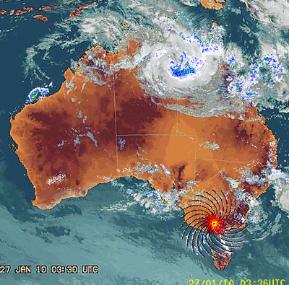 Huge rings appear over Australia, is HAARP involved? 14 2010 0127 melbourne radar