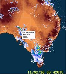 Huge rings appear over Australia, is HAARP involved? 24 Puckapunyal MilitaryBaseAustFeb11UTC0642