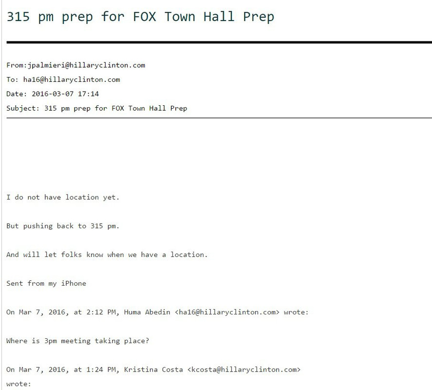 Even FOX News Bret Baier Colluded with Clinton in Town Hall Interview - Wikileaks 2