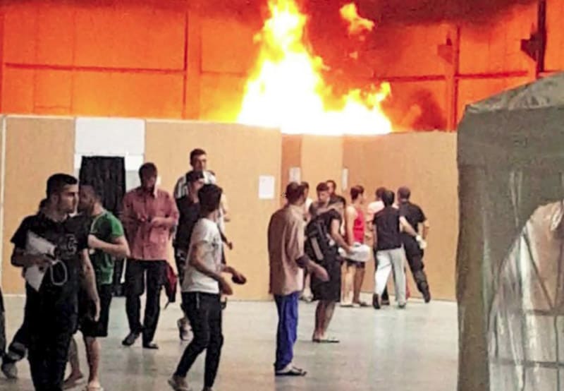 Migrants burn down German Nutella center for not giving enough free chocolate 2 Dusseldorf fire 03