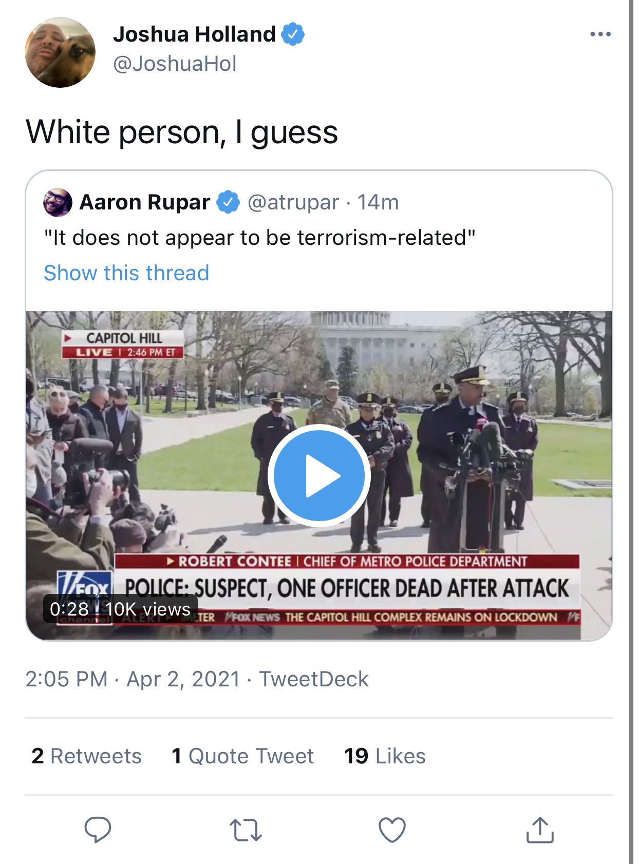 Black Islamist Rams Car Into White Capitol Cop Near White House, White People Get Blamed Anyway 3 w25BkNC